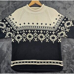 Vintage Eddie Bauer Sweater Women’s Large Pullover Nordic Ski Shirt Longsleeve